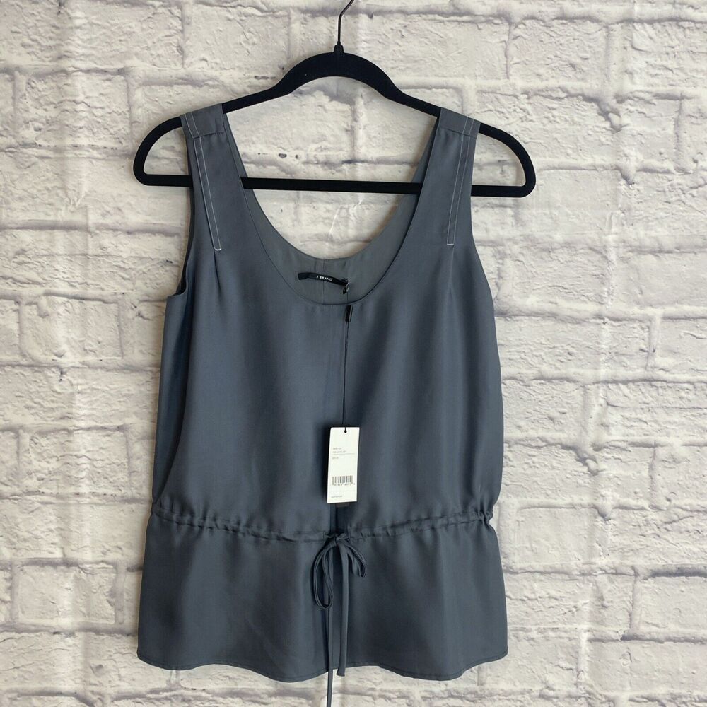 J. Brand Women’s NWT 100% Silk Cinched Quiet Luxury Top Size XS